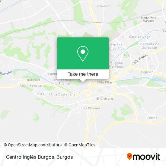 Centro Inglés Burgos map