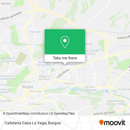 Cafetería Casa La Vega map