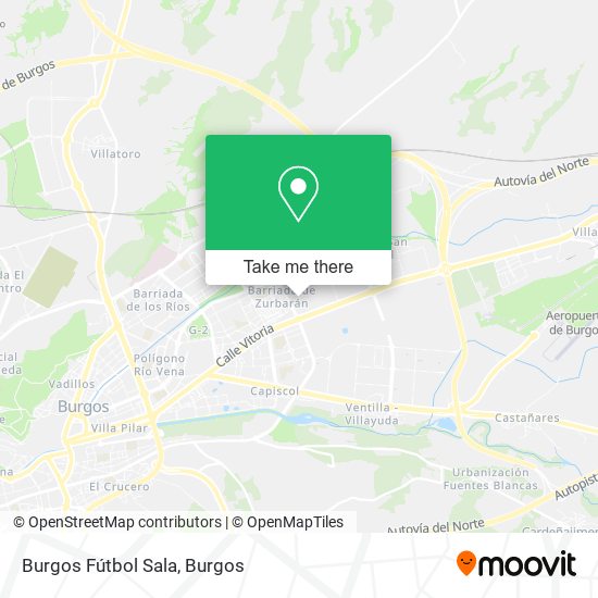 Burgos Fútbol Sala map