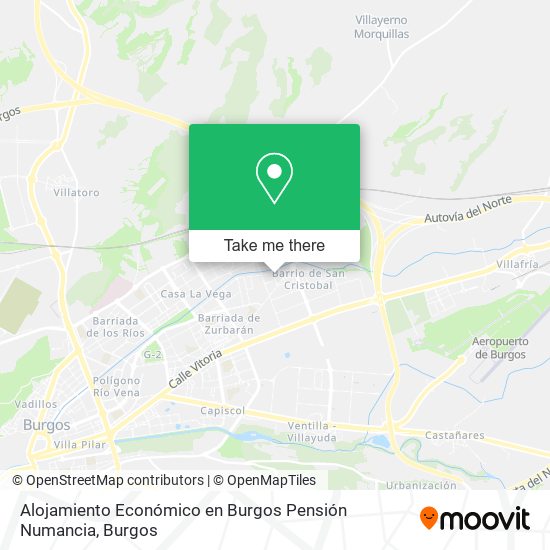 Alojamiento Económico en Burgos Pensión Numancia map
