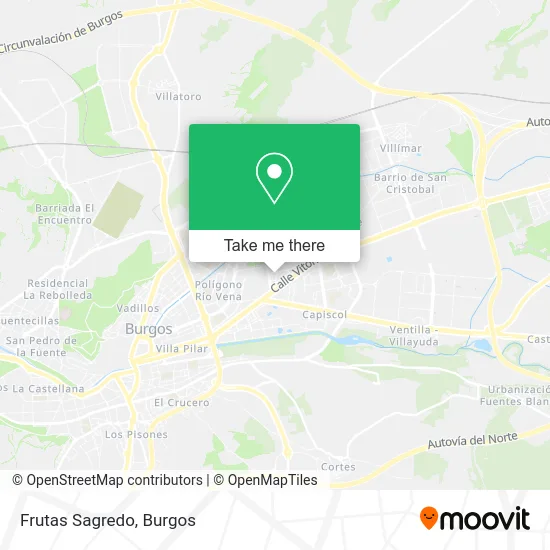 Frutas Sagredo map