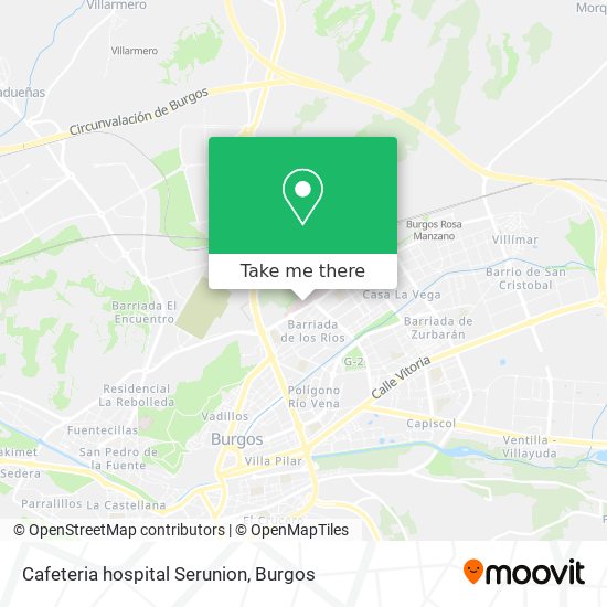 Cafeteria hospital Serunion map