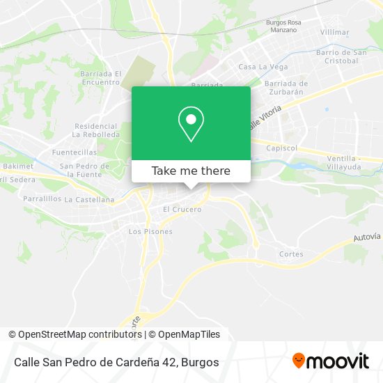 mapa Calle San Pedro de Cardeña 42