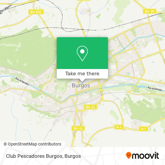 mapa Club Pescadores Burgos