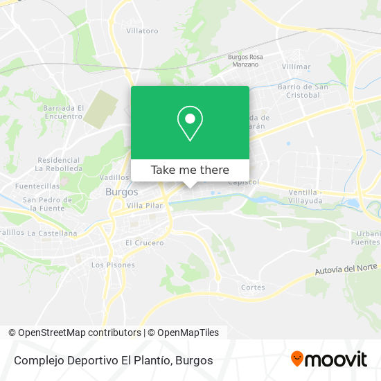 mapa Complejo Deportivo El Plantío