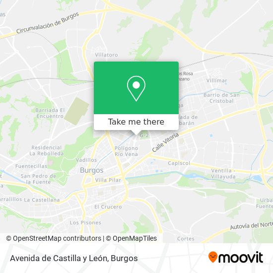 mapa Avenida de Castilla y León
