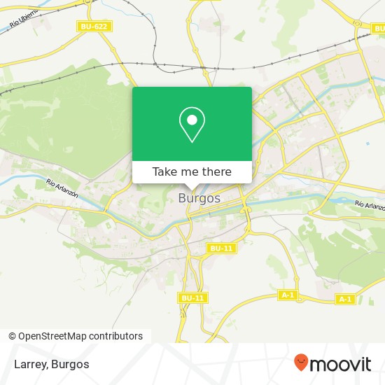 mapa Larrey, Avenida del Cid Campeador, 15 09005 Burgos