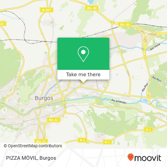 PIZZA MÓVIL, Calle Vitoria, 160 09007 San Bruno-Gramontagne Burgos map