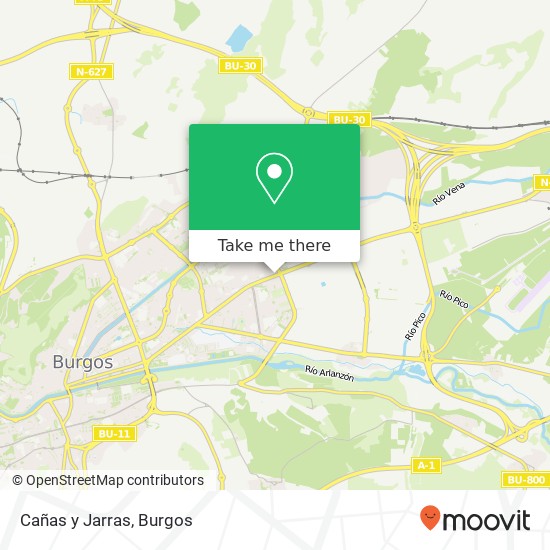 mapa Cañas y Jarras, Calle Vitoria, 259 09007 Gamonal Burgos