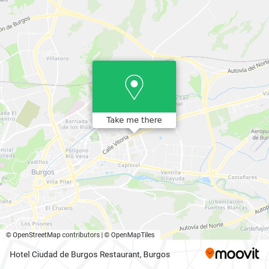 mapa Hotel Ciudad de Burgos Restaurant