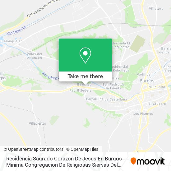 mapa Residencia Sagrado Corazon De Jesus En Burgos Minima Congregacion De Religiosas Siervas Del Sagrado
