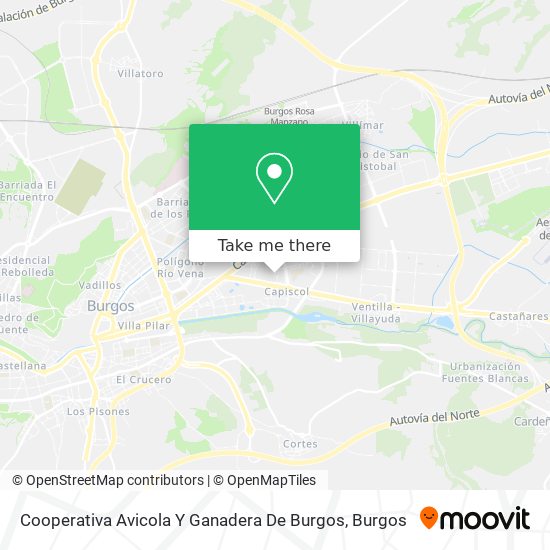 Cooperativa Avicola Y Ganadera De Burgos map