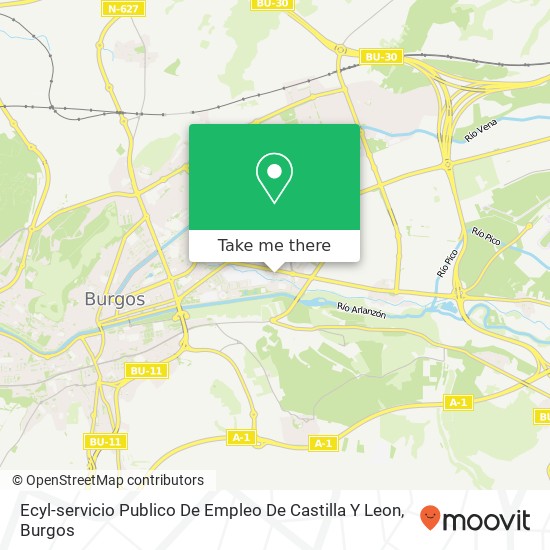 Ecyl-servicio Publico De Empleo De Castilla Y Leon map