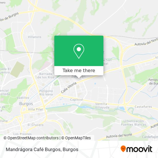 Mandrágora Café Burgos map