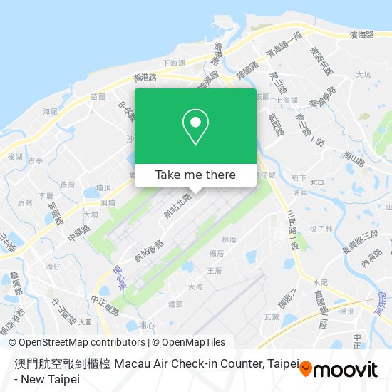 澳門航空報到櫃檯 Macau Air Check-in Counter map