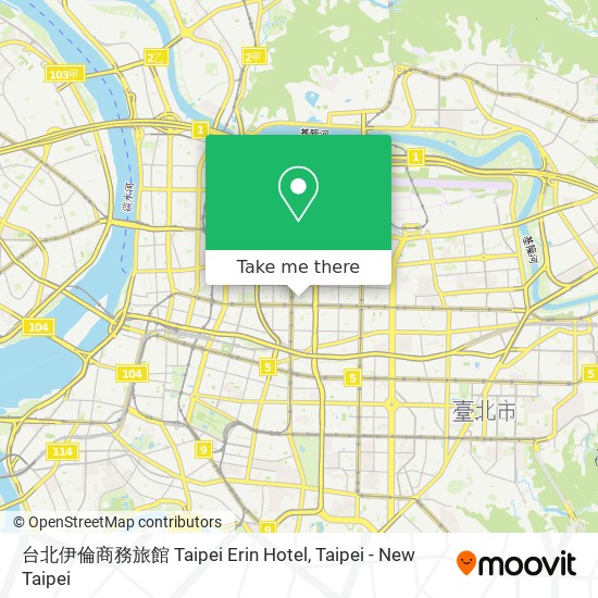 台北伊倫商務旅館 Taipei Erin Hotel map