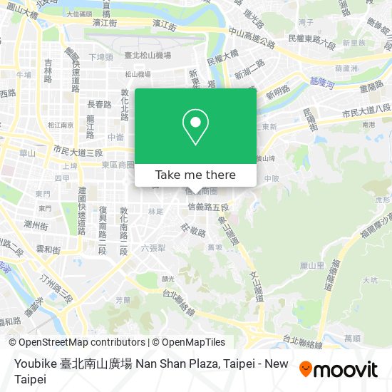 Youbike 臺北南山廣場 Nan Shan Plaza map