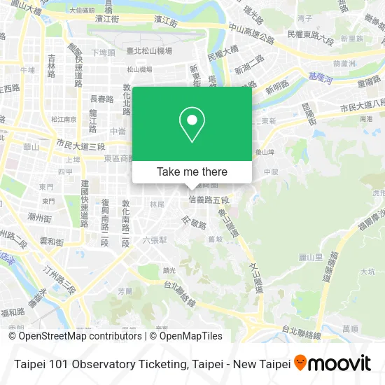 Taipei 101 Observatory Ticketing map