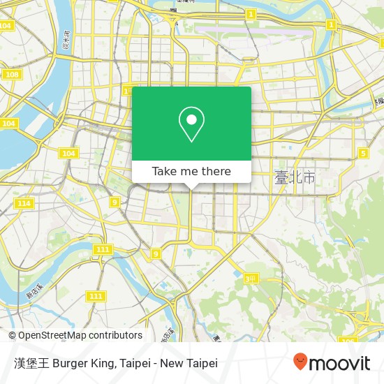 漢堡王 Burger King map