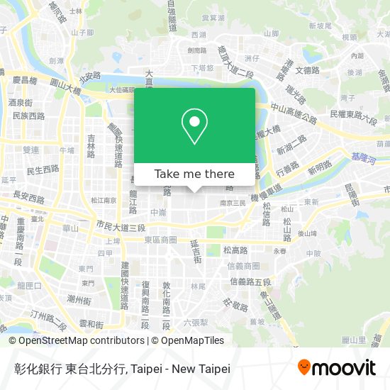 彰化銀行 東台北分行 map