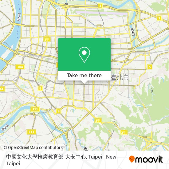 中國文化大學推廣教育部-大安中心 map