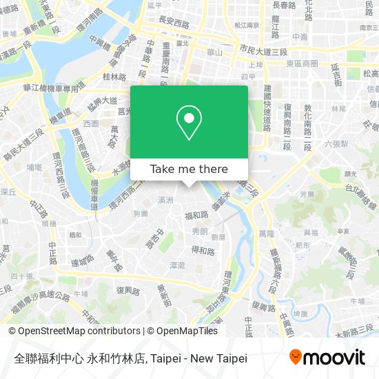 全聯福利中心 永和竹林店 map