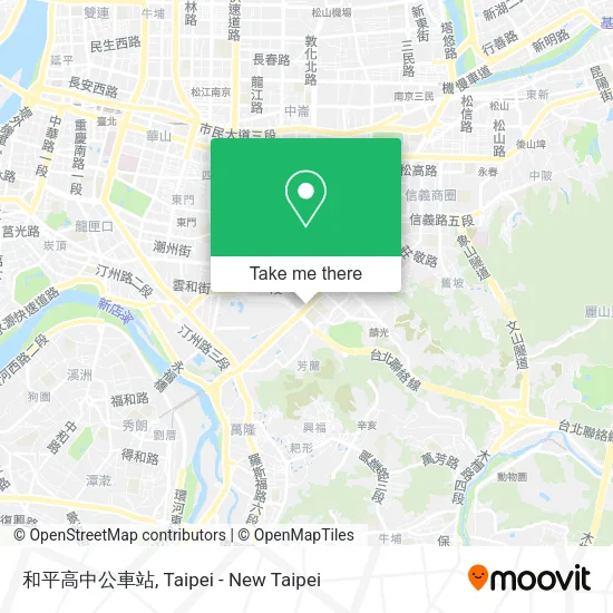 和平高中公車站 map