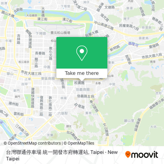 台灣聯通停車場 統一開發市府轉運站 map