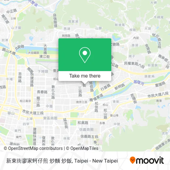 新東街廖家蚵仔煎 炒麵 炒飯地圖