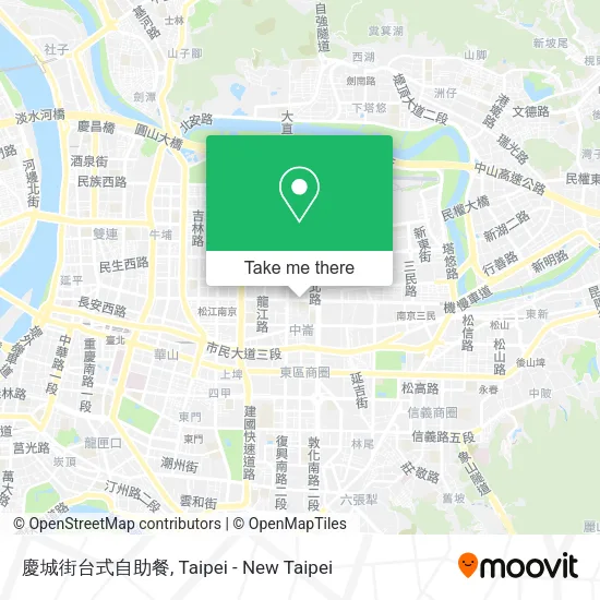 慶城街台式自助餐地圖