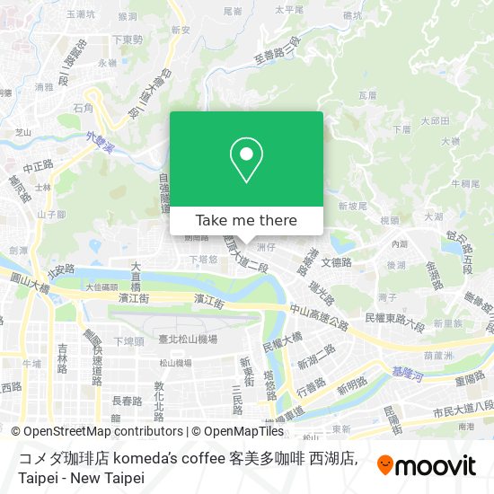 コメダ珈琲店 komeda’s coffee 客美多咖啡 西湖店 map