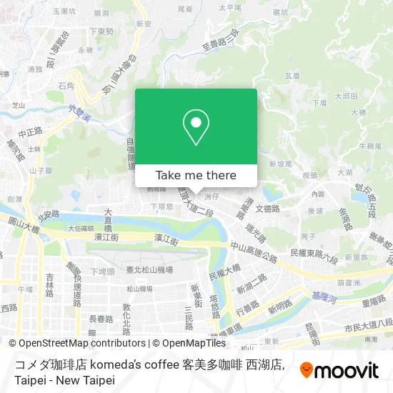 コメダ珈琲店 komeda’s coffee 客美多咖啡 西湖店地圖