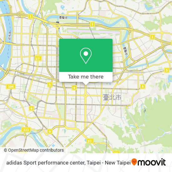 adidas Sport performance center地圖