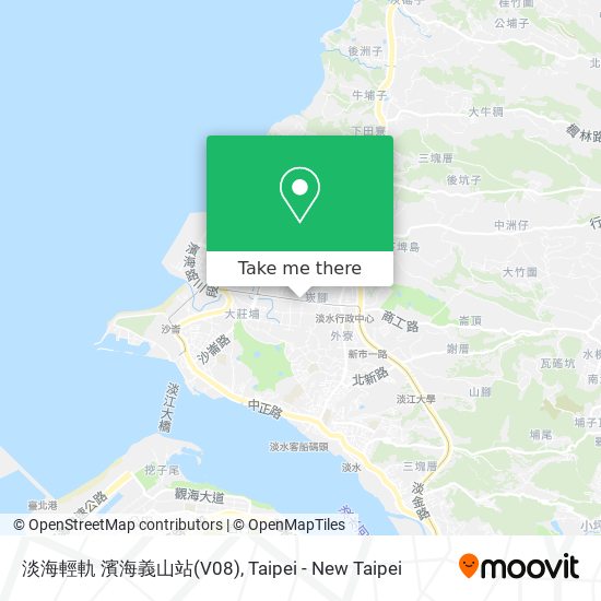 淡海輕軌 濱海義山站(V08) map
