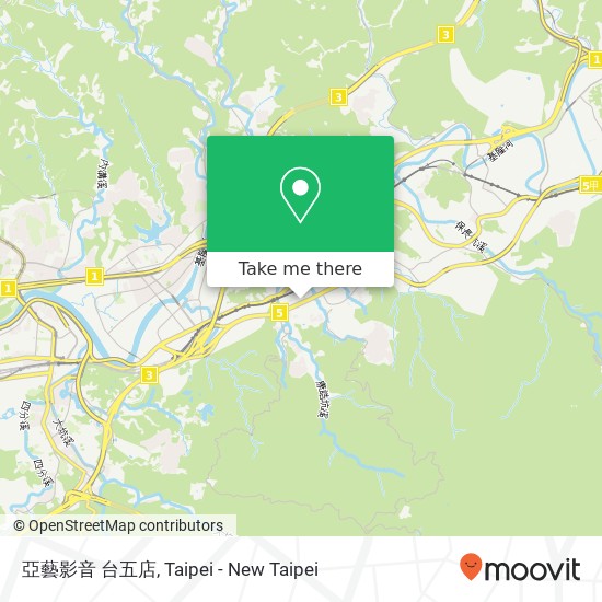 亞藝影音 台五店 map