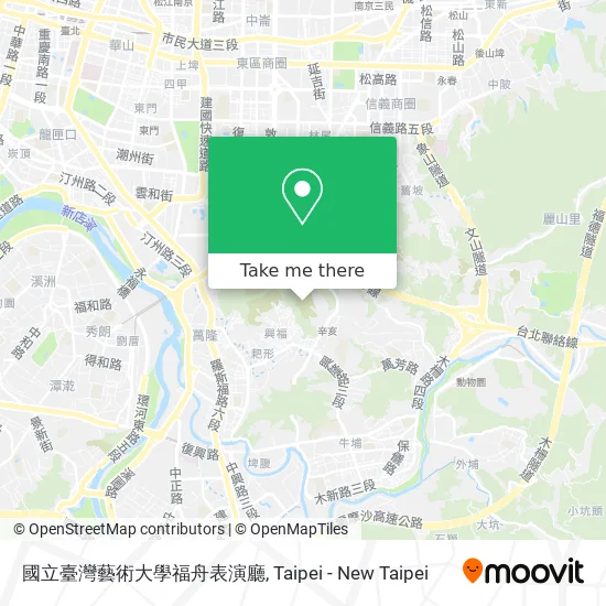 國立臺灣藝術大學福舟表演廳 map