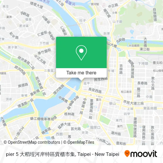 pier 5 大稻埕河岸特區貨櫃市集 map