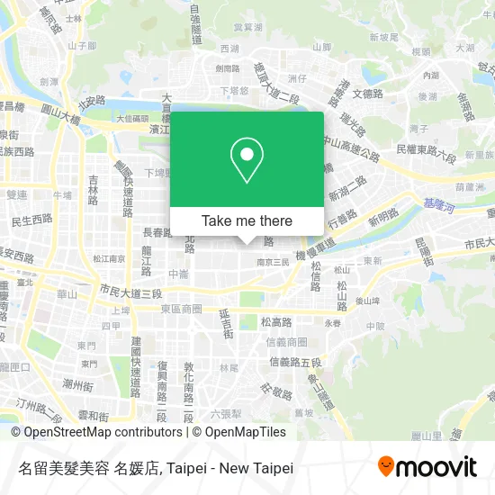 名留美髮美容  名媛店地圖