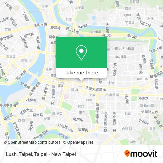 Lush, Taipei map