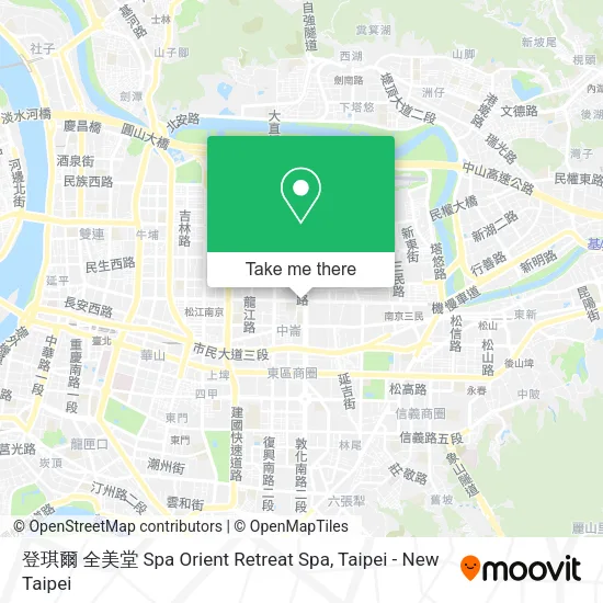 登琪爾 全美堂 Spa Orient Retreat Spa map