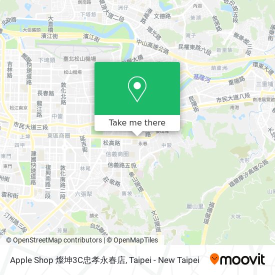 Apple Shop 燦坤3C忠孝永春店 map