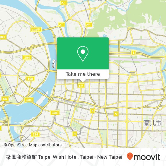 微風商務旅館 Taipei Wish Hotel map