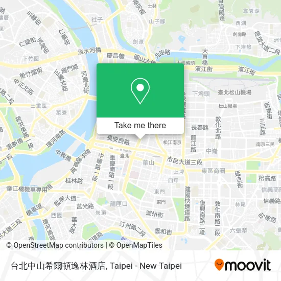 台北中山希爾頓逸林酒店地圖