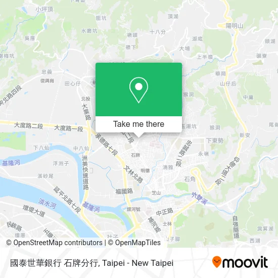 國泰世華銀行 石牌分行地圖