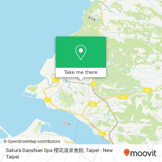 Sakura Danshuei Spa 櫻花溫泉會館 map