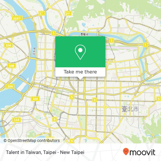 Talent in Taiwan map