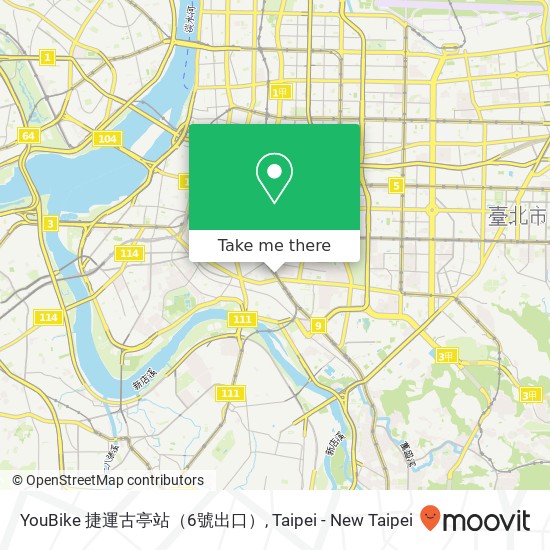 YouBike 捷運古亭站（6號出口）地圖