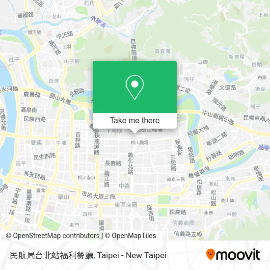 民航局台北站福利餐廳地圖
