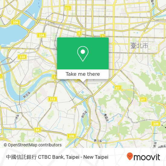 中國信託銀行 CTBC Bank map