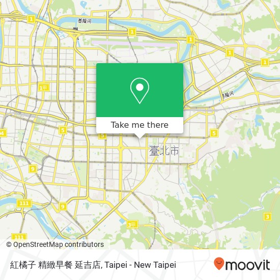 紅橘子 精緻早餐 延吉店 map